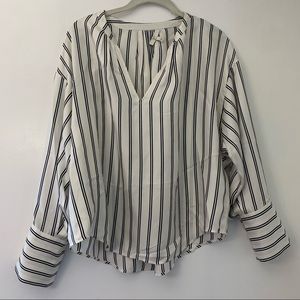 JOIE Silk Striped Blouse EUC